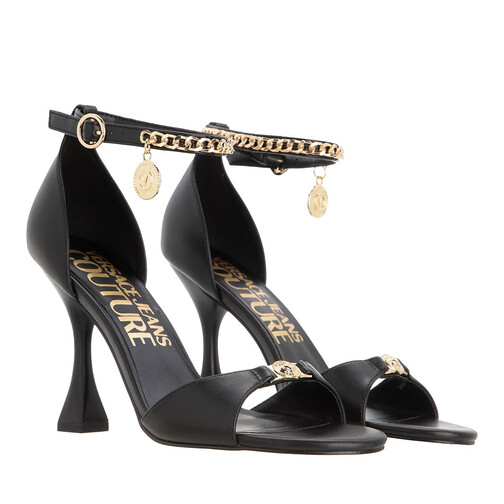 Versace Jeans Couture Sandal Shoes Black Talon haut