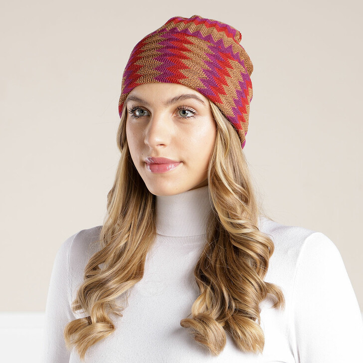 Missoni Chevron Knit Hat Multicolor 