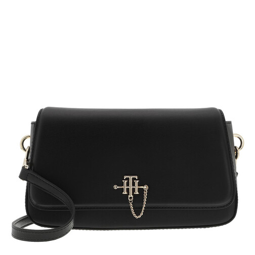Tommy Hilfiger Th Chain Crossover Black Crossbody Bag