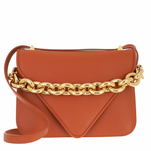 Bottega Small Mount Chain Crossbody Bag Calfskin Maple/Gold