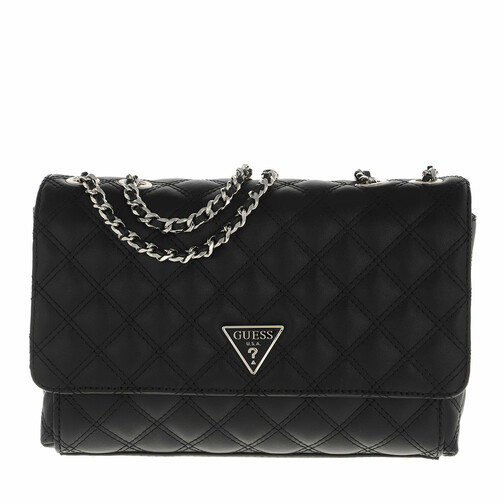 Guess Cessily Convertible Xbody Flap Black Crossbody Bag