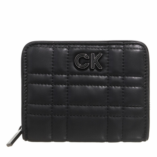 Calvin Klein ReLock Quilt Z/A Wallet W/F Medium Ck Black BiFold