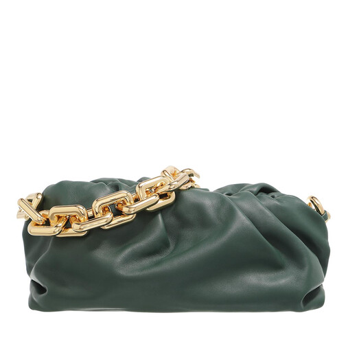Bottega The Chain Medium Pouch Leather Raintree/Gold Pochette