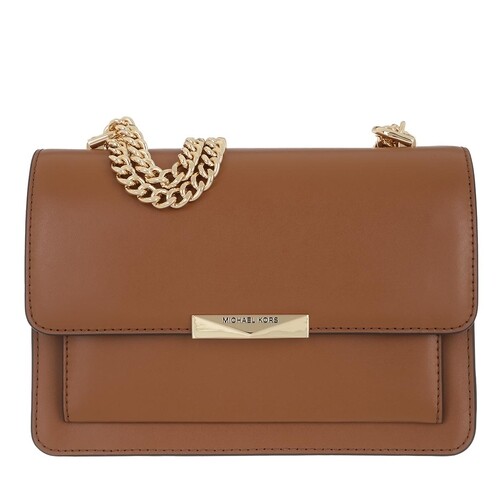 Michael Kors Jade Large Gusset Shoulder Bag Leather Luggage Crossbody