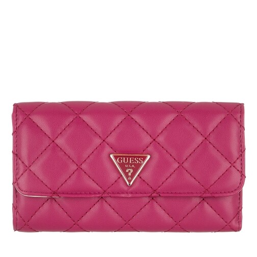 Guess Cessily Slg Pocket Trifold Fuchsia TriFold Wallet