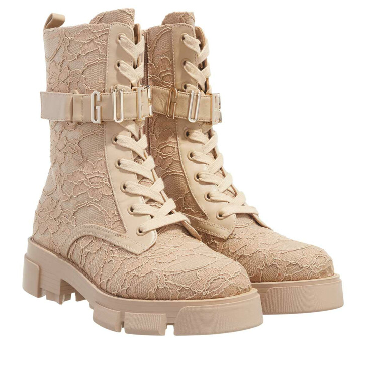 Guess Madox Beige | Laarzen met vetersluiting | fashionette