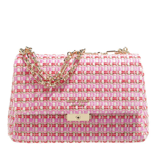 Kate Spade New York Carlyle Raffia Tweed Medium Shoulder Bag Pink Multi 
